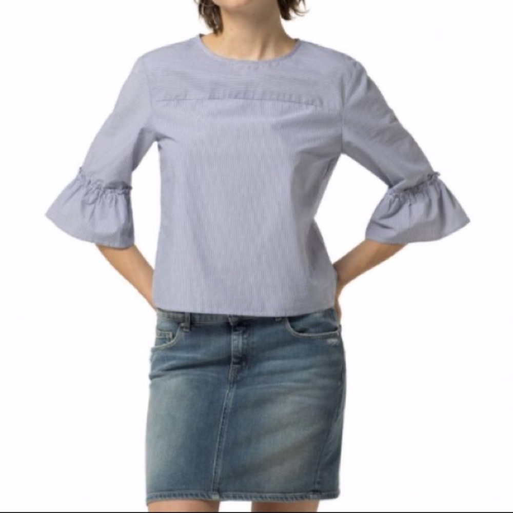 TOMMY HILFIGER Stripe Bell Sleeves Blouse